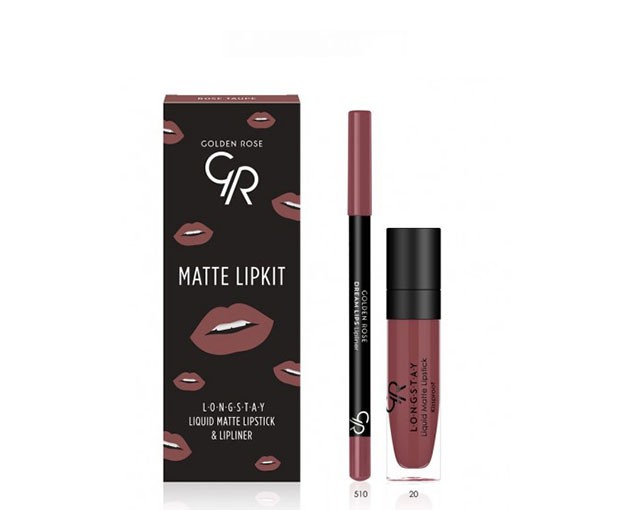 Golden Rose MATTE LIP KIT ROSE TAUPE